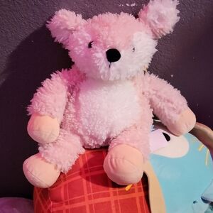 Charming Pink and Cream Stuffed Bear